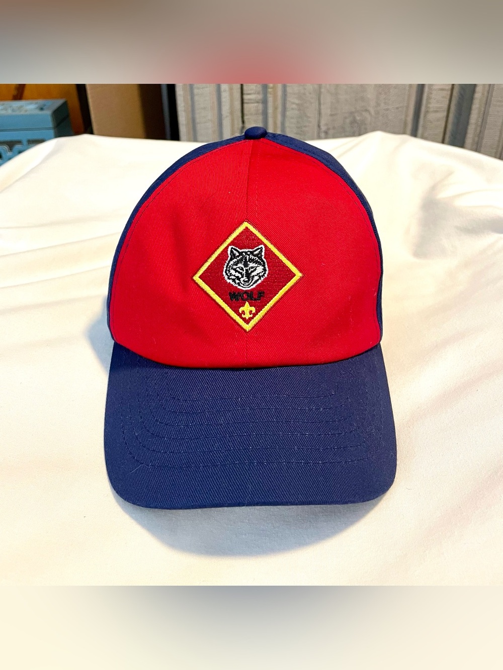 Official BSA Cub Scout Hat~Wolf -Boy -Navy Blue-Adjustable/Uniform/Cap/Hat/Patch